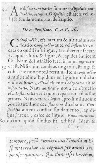 Листы энциклопедии Исидора Севильского, посвященные архитектуре