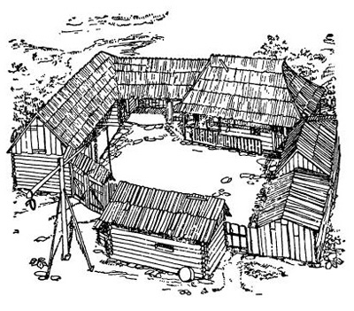Село Кымпу-Лунг (Трансильвания). Крестьянский двор