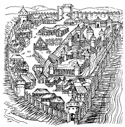 Тип каролингского пфальца. Реконструкция