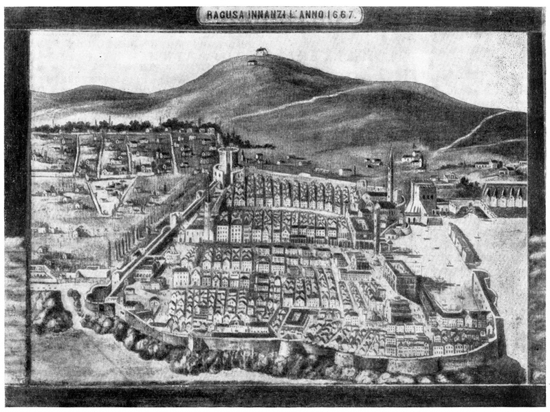 Вид города Дубровника. Гравюра XVII в.